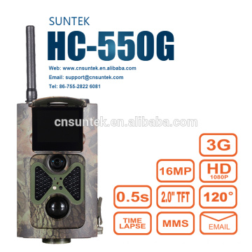 Venta al por mayor NUEVO 16MP y 0.5s tiempo de disparo HD Mini Night Vision infrarrojo 3G Wildlife Hunting Trail cámara HC - 550G